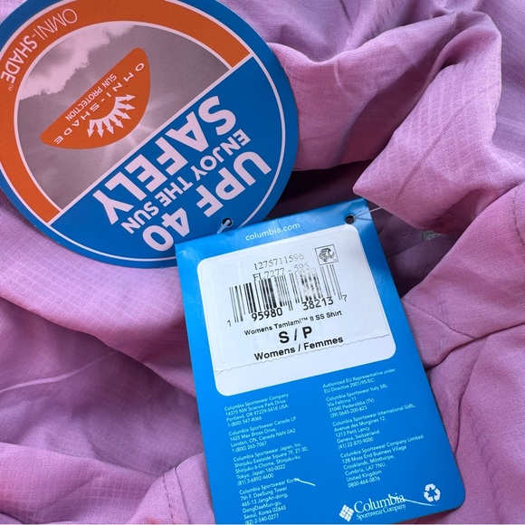 NWT Columbia Women’s Tamiami II Short Sleeve Shirt – Minuet (Pink), Size Small - Picture 7 of 11